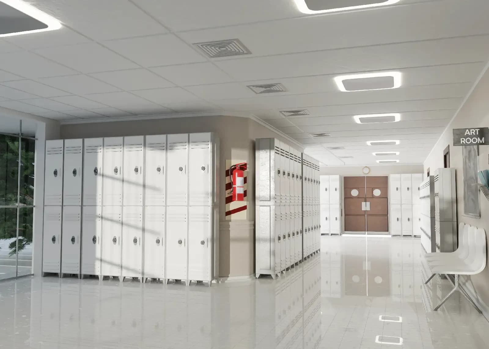 Antibacterial powder coatings