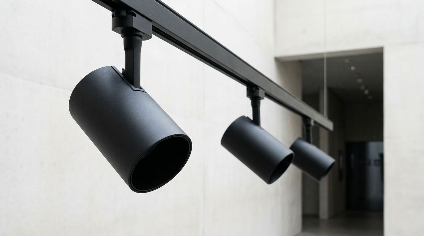 Deep-matt coated track lights
